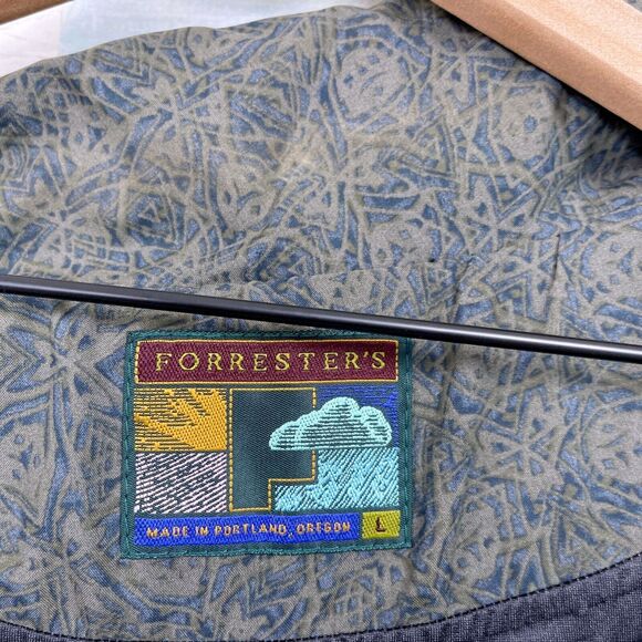 Forresters Gore-Tex Vintage Rain Jacket Green Retro Print Zip USA Womens Large - Picture 8 of 10